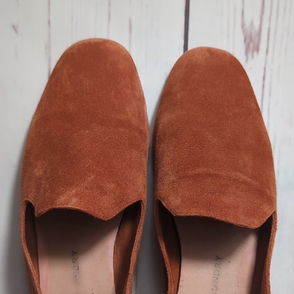 Chinese Laundry Burnt Orange Rust Suede Loafers Flats Fall Boho Women's Size 7.5 - Picture 6 of 16